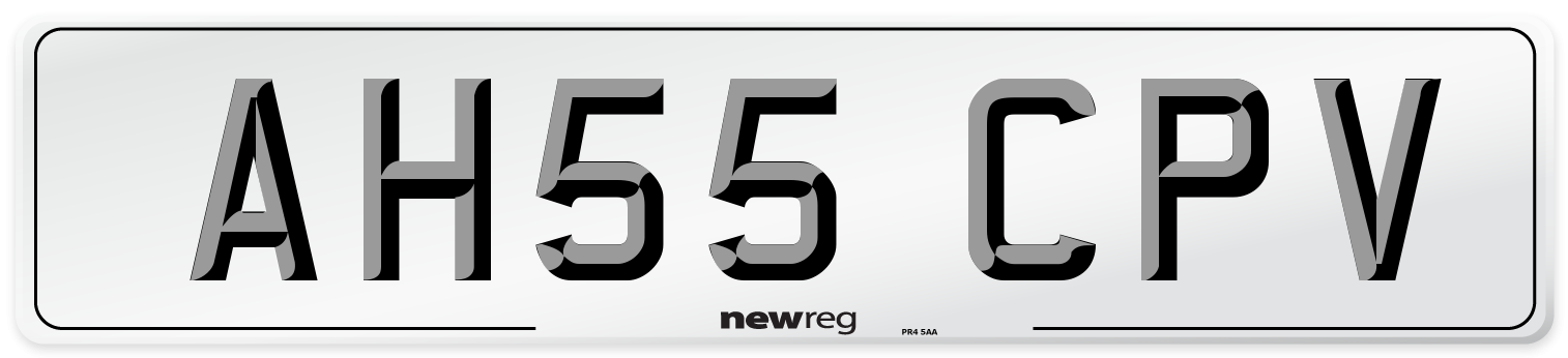 AH55 CPV Number Plate from New Reg